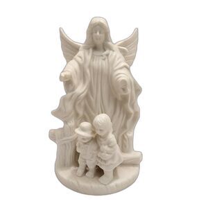 Porcelain Guardian Angel Night Light Watching Over Children (Missing Hand) #X6